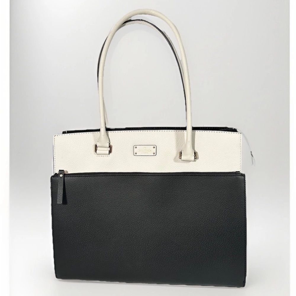 Kate Spade Black & White Handbag Shoulder Bag  Structured MSRP 429.00 New